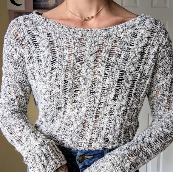 VINCE open weave cable knit sweater - Picture 3 of 4